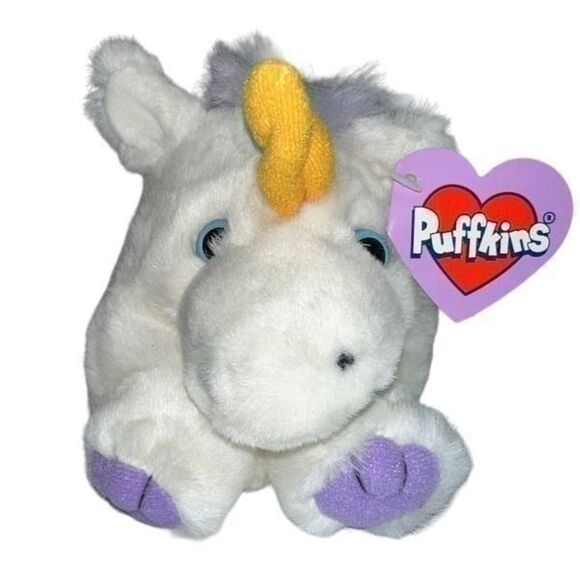 Swibco Puffkin Collection - Unicorn (Magic -1998) Stuffed Animal - Picture 1 of 2